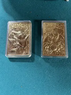 (4) 1999 Pokemon Burger King Gold Cards . (2)Charzards ,(1)Pikachu & (1) Mewtwo - Image 5