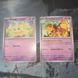 Dachsbun 39 & Fidough 38 Paldean Fates 2-Card Lot Pokemon NM - Image 1