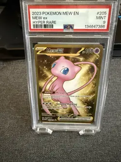 Pokemon Mew EX TCG Metal Scarlet & Violet 151 Gold Hyper Rare Card 205/165 - Image 1