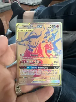 Tag Team Reshiram & Charizard GX SM247 Holo Card - Image 1