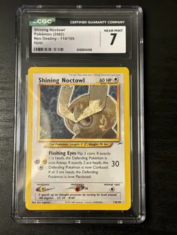 Shining Noctowl 2002 Neo Destiny 110/105 Holo Pokemon Card Wotc CGC 7 NEAR MINT - Image 1