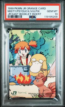 1999 POKEMON JR ORANGE CARDS MISTY/PSYDUCK/VULPIX PSA 10 - Image 1