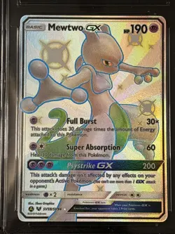 Mewtwo GX SV59/SV94 Hidden Fates Shiny Vault Holo Pokemon Card Cgc 8 Nm/mint - Image 2