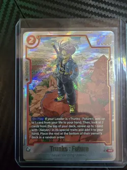 Trunks : Future SB02-010 Alternate Art Manga Booster 02 Dragon Ball Card English - Image 1