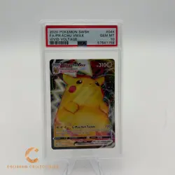 Pokemon Pikachu Vivid Voltage VMAX SWSH #44 PSA 10 Graded Trading Card - Image 1