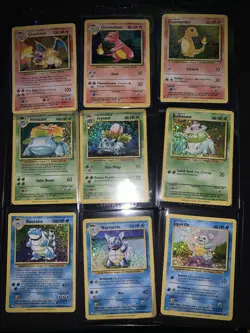 Pokemon Classic Collection English All Starter Cards (Near Mint) All 9 - Image 1