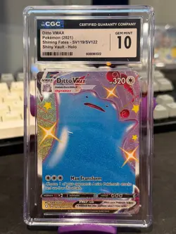 Pokemon Ditto VMAX Holo Shiny Ultra Rare Card SV119/SV122 Shining Fates CGC 10 - Image 1