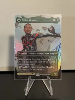 Foil Miles Morales 0234 (Borderless) Marvel's Spider-Man MTG Magic The Gathering - Image 1