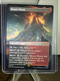 Mount Doom MTG Lord of the Rings Borderless Mythic rare 0343 - Image 1