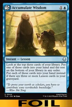 1x - Accumulate Wisdom - FOIL #44 (Lesson) - Avatar: The Last Airbender - MTG - Image 1