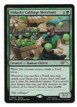 MTG Unlucky Cabbage Merchant PROMO 0003 Avatar TLA NM English - Image 1