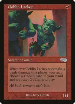 Magic The Gathering MTG GOBLIN LACKEY Urza's Saga NM Near Mint - Image 1