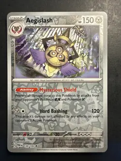 2023 Pokemon Paradox Rift Aegislash 134 /182 Reverse Holo Holographic Foil - Image 1