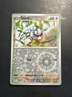 2024 Pokemon Scarlet Violet Reverse Holo Foil Starly 148 /198 Holographic - Image 1