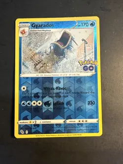 2022 Pokemon Go Set Nintendo Reverse Holographic Holo Foil Gyarados 22 /78 - Image 1