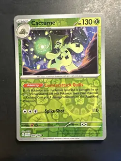 2024 Pokemon Scarlet Violet Reverse Holo Foil Cacturne 6 /198 Holographic - Image 1