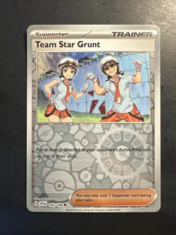 2024 Pokemon Scarlet Violet Reverse Holo Trainer Supporter Team Star Grunt 195 - Image 1