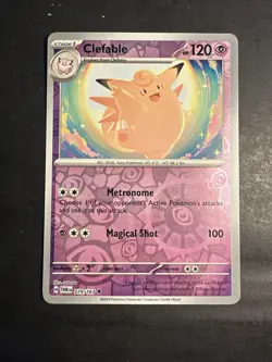 2024 Pokemon S&V Twilight Masquerade Reverse Holo Foil Clefable 79 /167 - Image 1