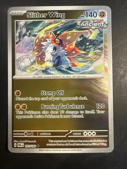 2023 Pokemon Paradox Rift Slither Wing 107 /182 Reverse Holo Holographic Foil - Image 1