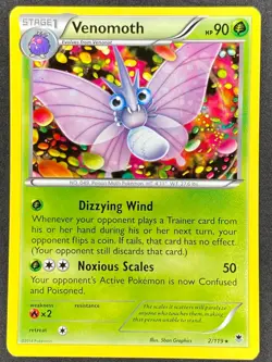 Pokemon Venomoth 2/119 PHF Phantom Forces NM - Image 1