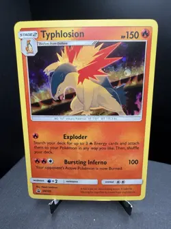 Pokemon TCG Sun & Moon Typhlosion SM185 Black Star Promo Cosmos Holo Dents - Image 1