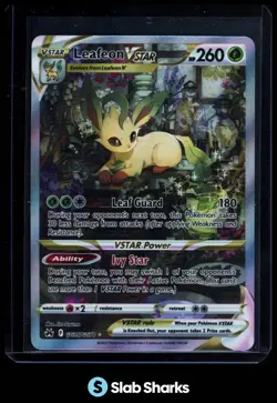 2023 POKEMON SWSH CROWN ZENITH #GG35/GG70 LEAFEON VSTAR GALARIAN GALLERY - Image 1