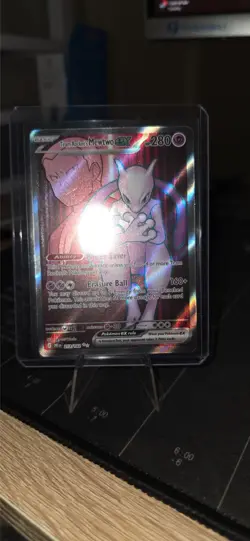Pokemon TCG Team Rocket's Mewtwo ex 213/182 Sv10: Destined Rivals Holo ULTRA NM - Image 1