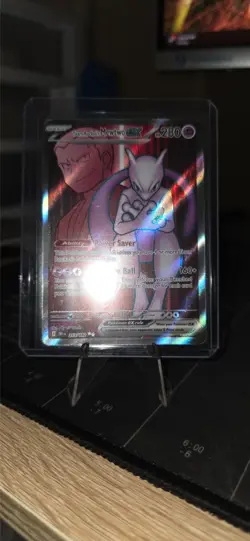 Pokemon TCG Team Rocket's Mewtwo ex 213/182 Sv10: Destined Rivals Holo ULTRA NM - Image 2