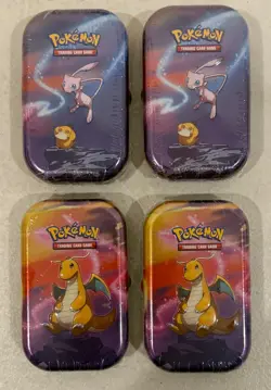 2019 POKEMON MEW PSYDUCK & DRAGONITE KANTO POWER MINI TIN G19 SEALED LOT OF 4 - Image 1