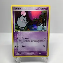 Spoink - [LP] - 62/100 - EX Crystal Guardians Pokemon TCG Stamped Reverse Holo - Image 1