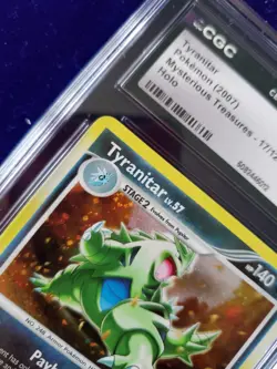 Pokemon TCG 2007 DP Mysterious Treasures Tyranitar 17/123 Holo CGC 8 NM/Mint - Image 4