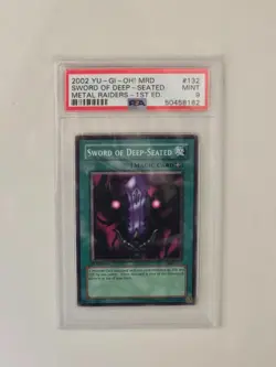 2002 Yugioh MRD Sword of Deep Seated 1st Edition PSA 9 Mint - Image 1