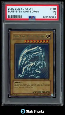 2002 YU-GI-OH! STARTER DECK #SDK-001 BLUE-EYES WHITE DRAGON PSA 3 - Image 1