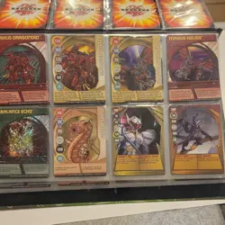 Lot of 90+ Bakugan Battle Brawlers Cards w/ Book LOOK Protectors EUC - Image 2