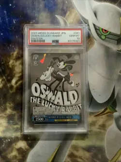 2023 Weiss Schwarz Japanese Disney 100 Oswald/Lucky Rabbit #081 Card PSA 10 - Image 1