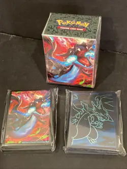 Phantasmal Flames Pokemon Mega Charizard 65 Card Sleeves & Deck Box Sealed - Image 1