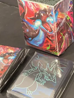 Phantasmal Flames Pokemon Mega Charizard 65 Card Sleeves & Deck Box Sealed - Image 3