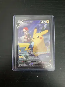 Pokemon TCG Pikachu v TG16/TG30 Lost Origin 2022 Full Art Holo Ultra Rare Card - Image 1