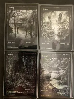 (21) MTG Card Lot Basic Land Swamp Foil Regular Crimson Vow Midnight Hunt NM - Image 2