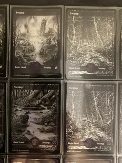 (21) MTG Card Lot Basic Land Swamp Foil Regular Crimson Vow Midnight Hunt NM - Image 3