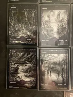 (21) MTG Card Lot Basic Land Swamp Foil Regular Crimson Vow Midnight Hunt NM - Image 5