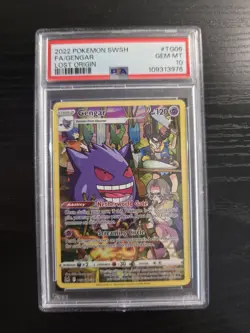Gengar Lost Origin Stamped Pokemon Sword & Shield Holo Card #TG06 PSA10 - Image 1