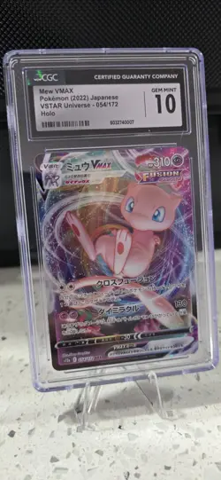 CGC 10 Gem Mint Mew VMAX 054/172 RRR VSTAR Universe Japanese Pokemon Card - Image 1
