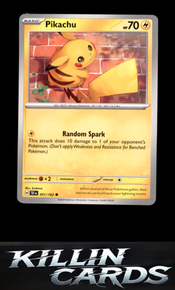 Pikachu 051/162 Common SV05: Temporal Forces Pokemon Card NM - Image 1