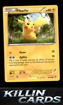 Pikachu 48/162 Pokemon Common XY - BREAKthrough Card LP - Image 1