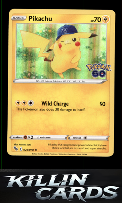 Pikachu (28) 028/078 Pokemon Holo Rare Pokemon GO Card NM - Image 1