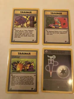Lot Of 4 Team Rocket Set Pokemon Cards plus 1 energy card - Image 2