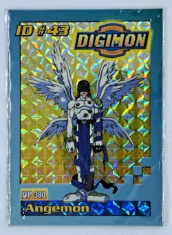 1999 Bandai Digimon Trading Card Angemon Exclusive Holo ID #43 New Sealed - Image 1