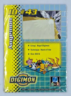 1999 Bandai Digimon Trading Card Angemon Exclusive Holo ID #43 New Sealed - Image 2
