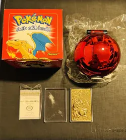 Pokemon Vintage 1999 23K Gold Plated Card Burger King CHARIZARD w/ Ball and Cert - Image 1
